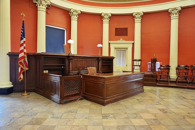 inside of courtroom